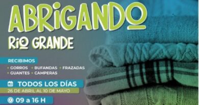 Este viernes comienza la Colecta Solidaria «Abrigando Río Grande”